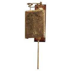 Arts and Crafts Brass and Oak Dinner Gong
