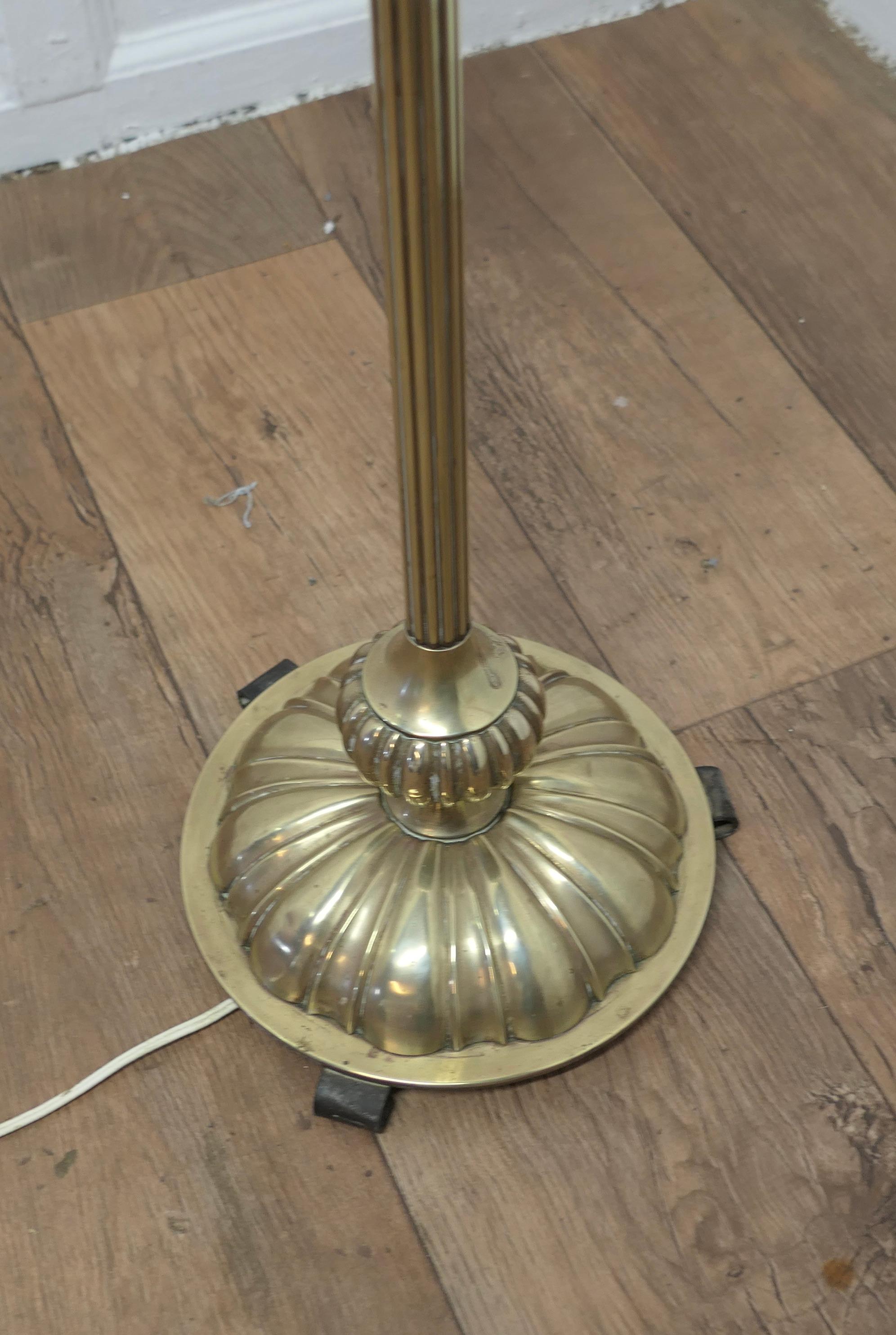 Arts and Crafts Brass Candelabra Floor Lamp, Standard Lamp 1