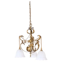 Arts and crafts brass ceiling light After WAS Benson