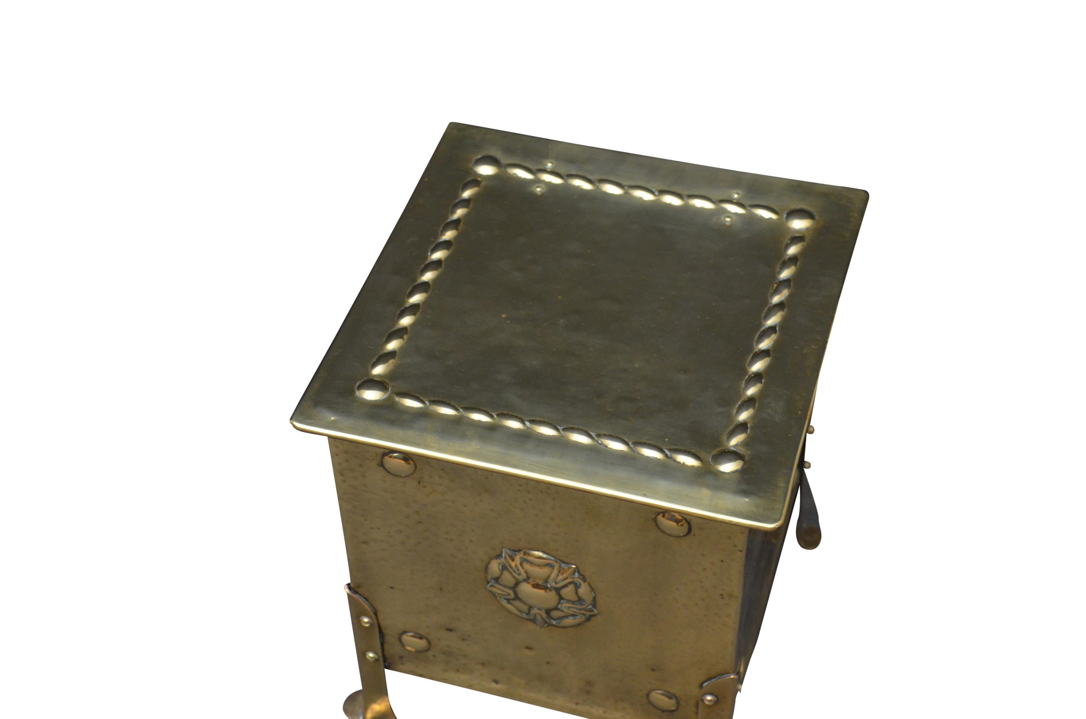 Arts and Crafts Arts & Crafts Brass Coal Bucket
