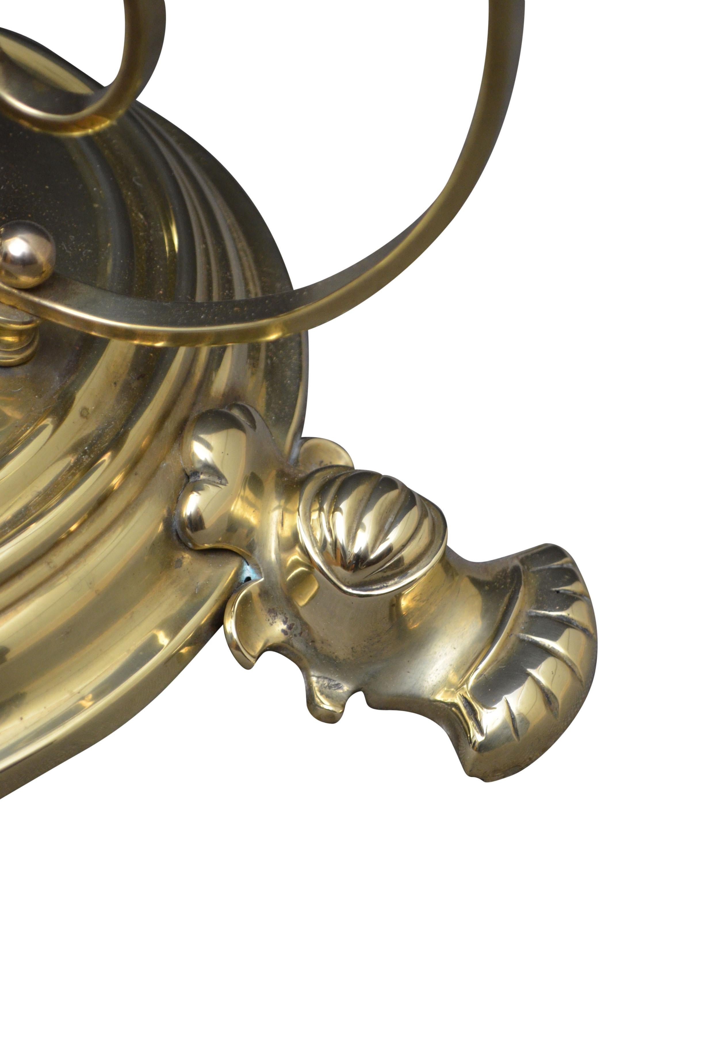 Arts And Crafts Stehlampe aus Messing im Angebot 2