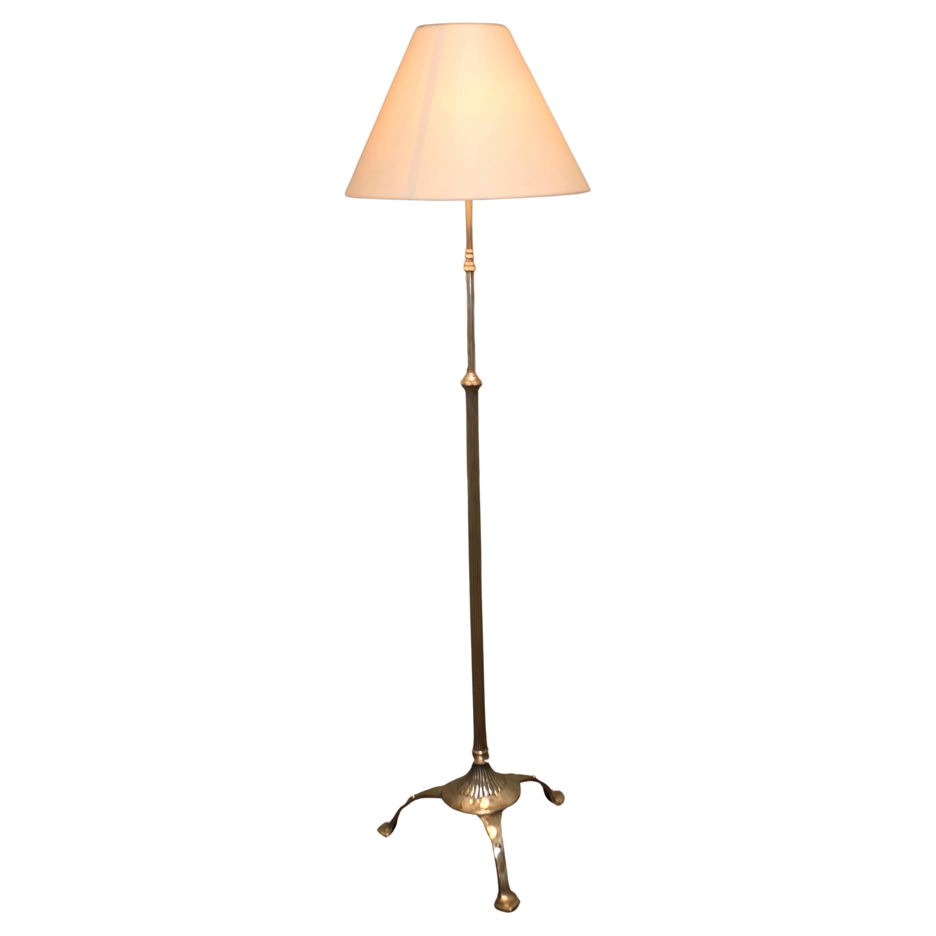Arts and Crafts Brass Floor Lamp Standard Lamp