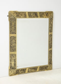 Arts & Crafts Brass Mirror