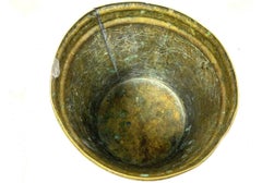 Arts and Crafts Brass Repoussé Wastebasket
