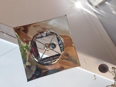 Arts and Crafts Brass & Stained Glass Lantern