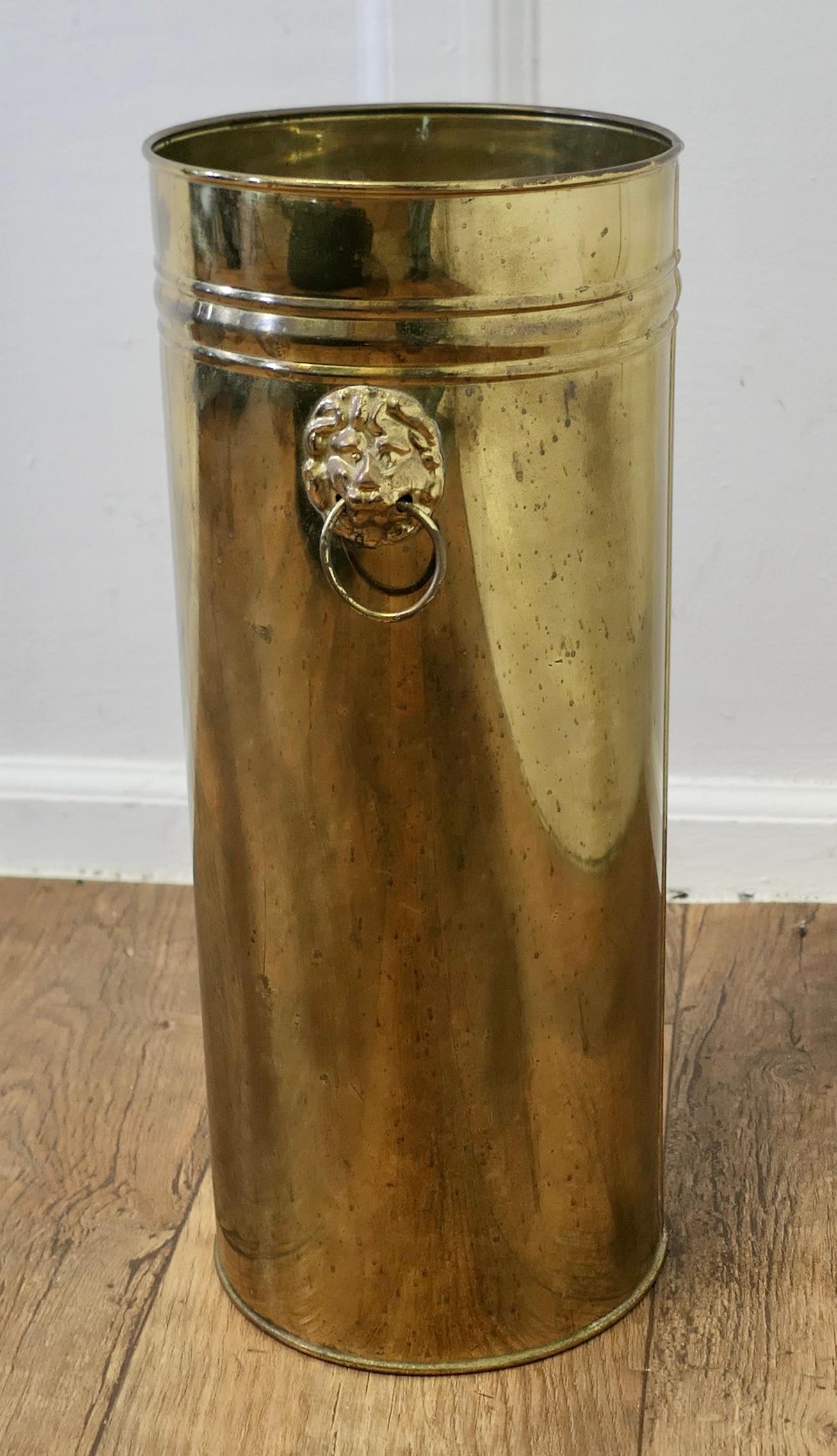 Gothic Arts and Crafts Brass Stick Stand, Umbrella Stand  A good quality piece  For Sale