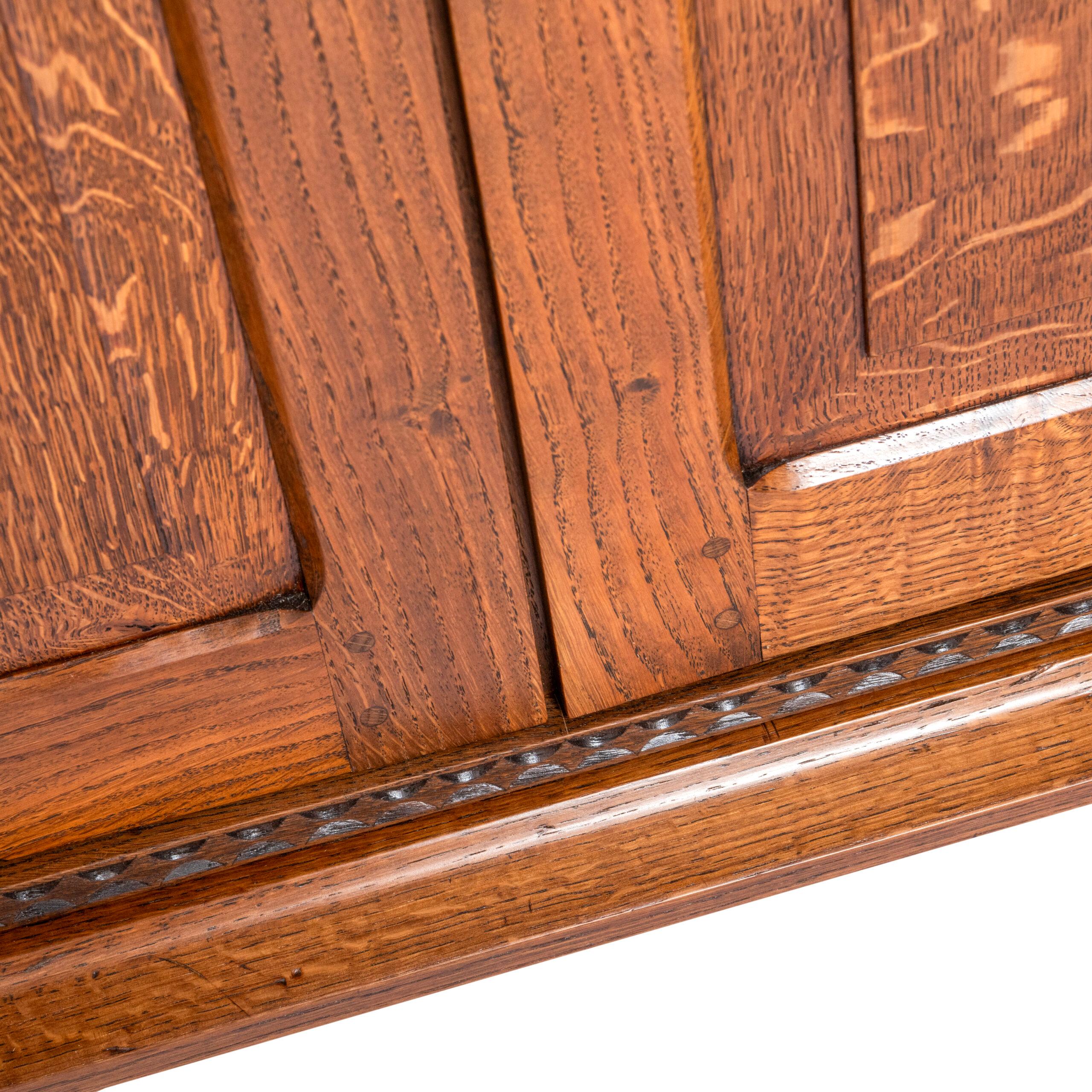 Arts and Crafts Breakfront Bookcase by Stanley Webb Davies, England circa 1925 For Sale 7