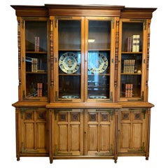 Antique Arts and Crafts Breakfront Bookcase