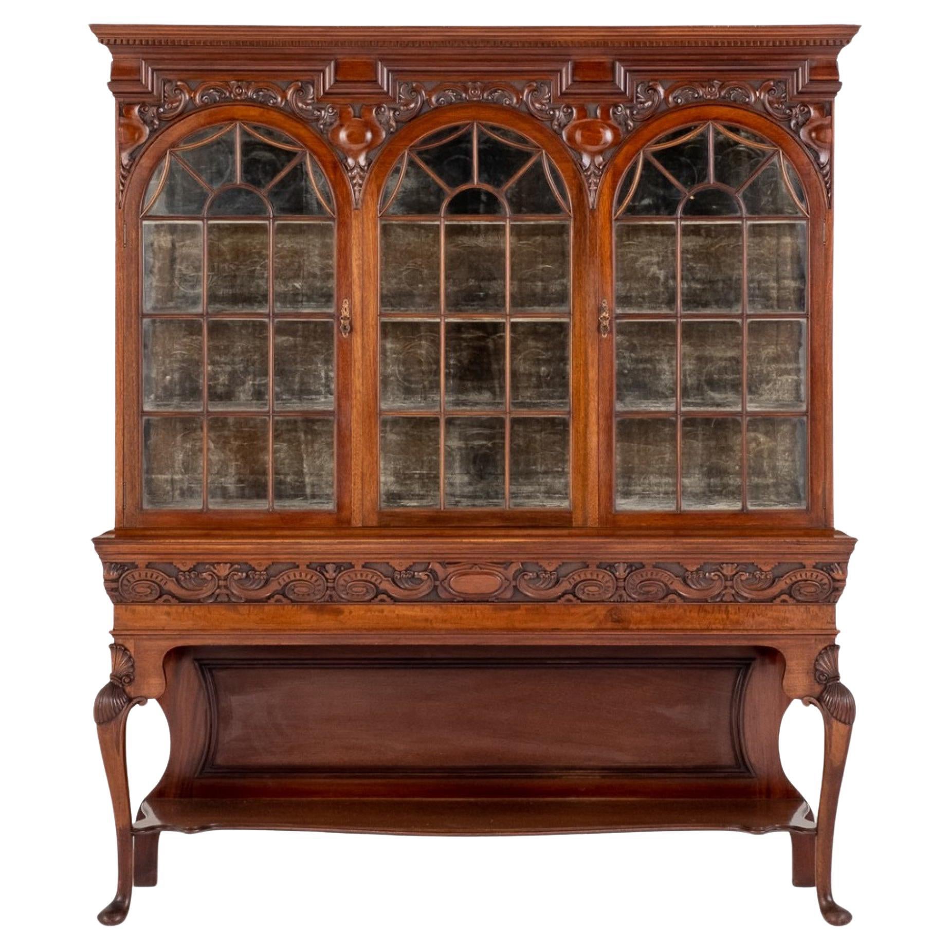 Arts and Crafts Cabinet Mahogany Bookcase, 1890