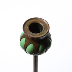 Arts and Crafts Candle Holders in the Manner of Tiffany & Co.