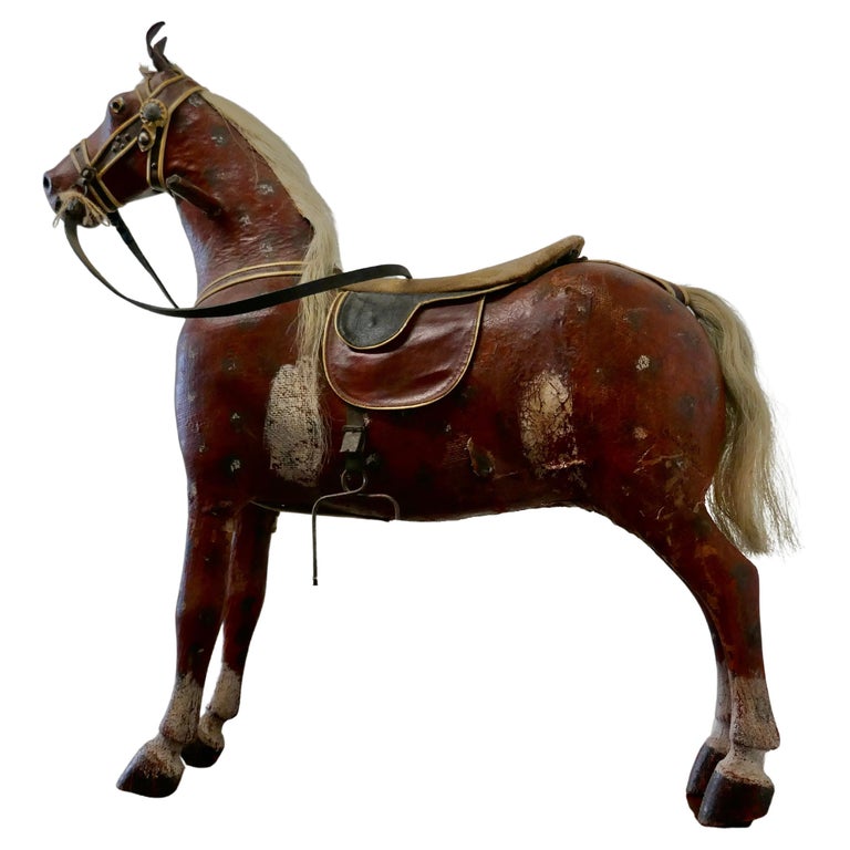 Arts and Crafts Canvas Toy Model of a Horse For Sale at 1stDibs