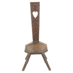 Arts and Crafts-Sessel aus geschnitzter Eiche, Flurstuhl, Schottland 1910, H030