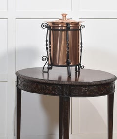 Arts and Crafts circular copper coal bucket