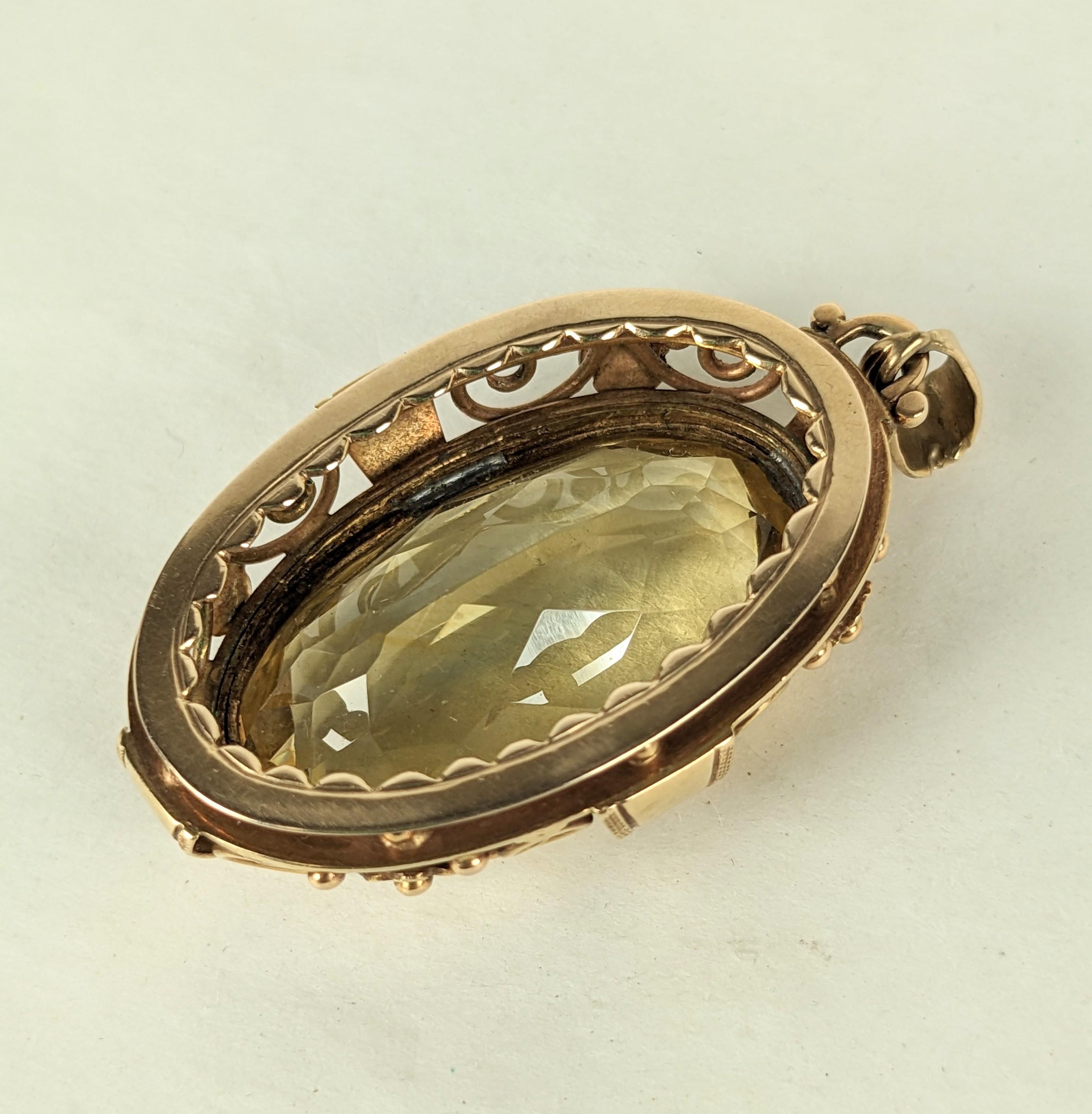 Arts and Crafts Citrine Pendant For Sale 1