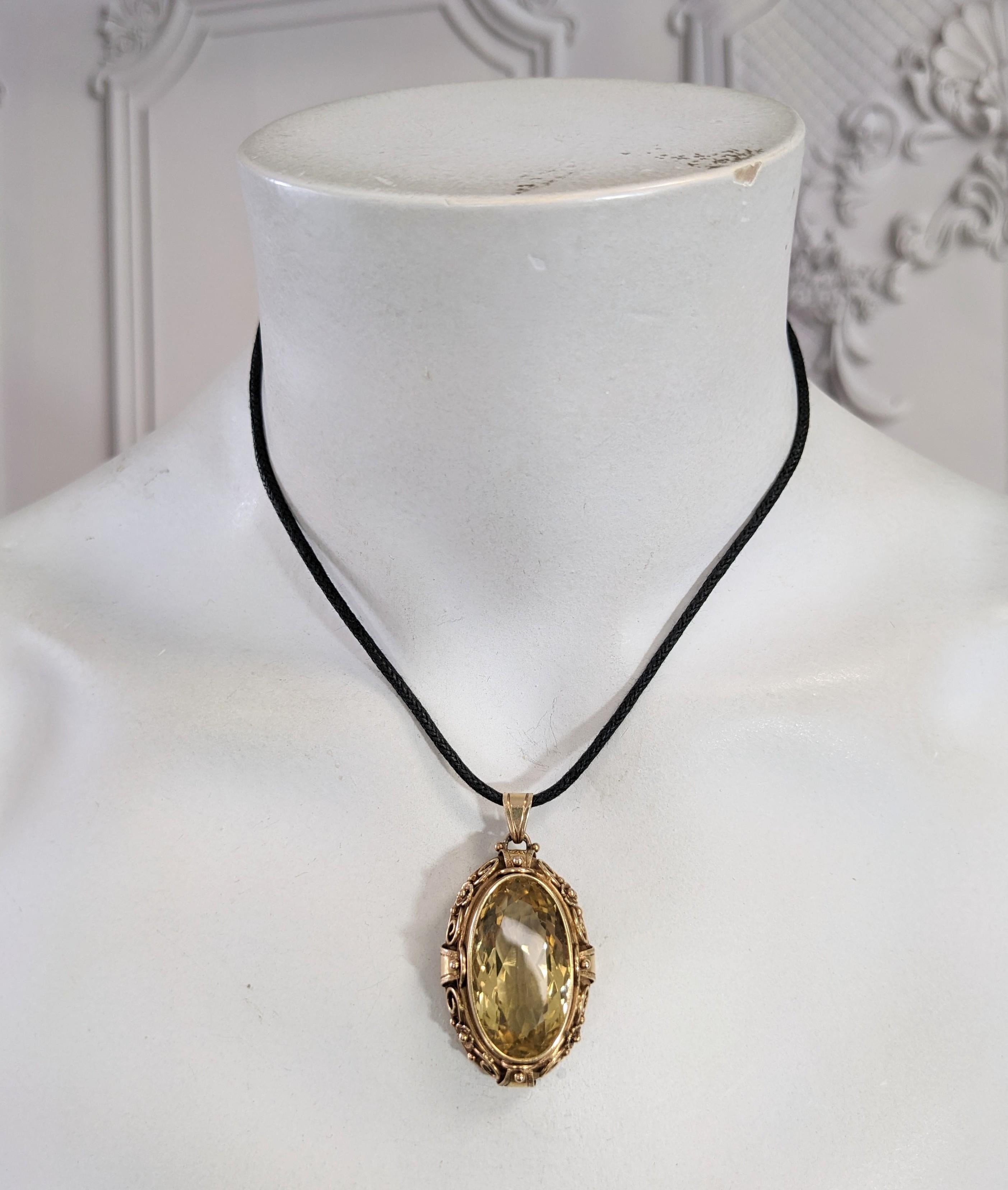 Arts and Crafts Citrine Pendant For Sale 2