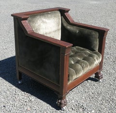 Arts and Crafts Club Chair Paw Feet