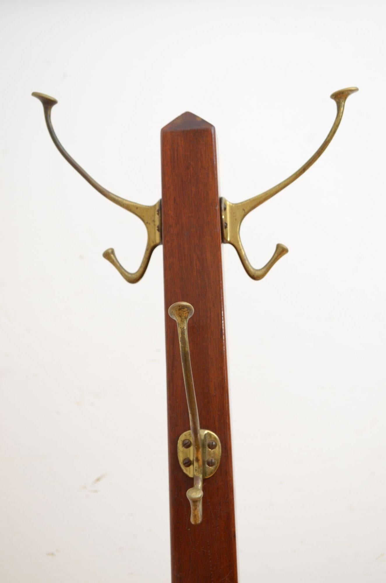 Arts and Crafts Coat Stand in Solid Mahogany For Sale 2