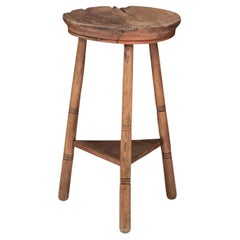 Arts and Crafts Concave-Seated Stool