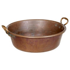 Arts and crafts copper bowl with handles