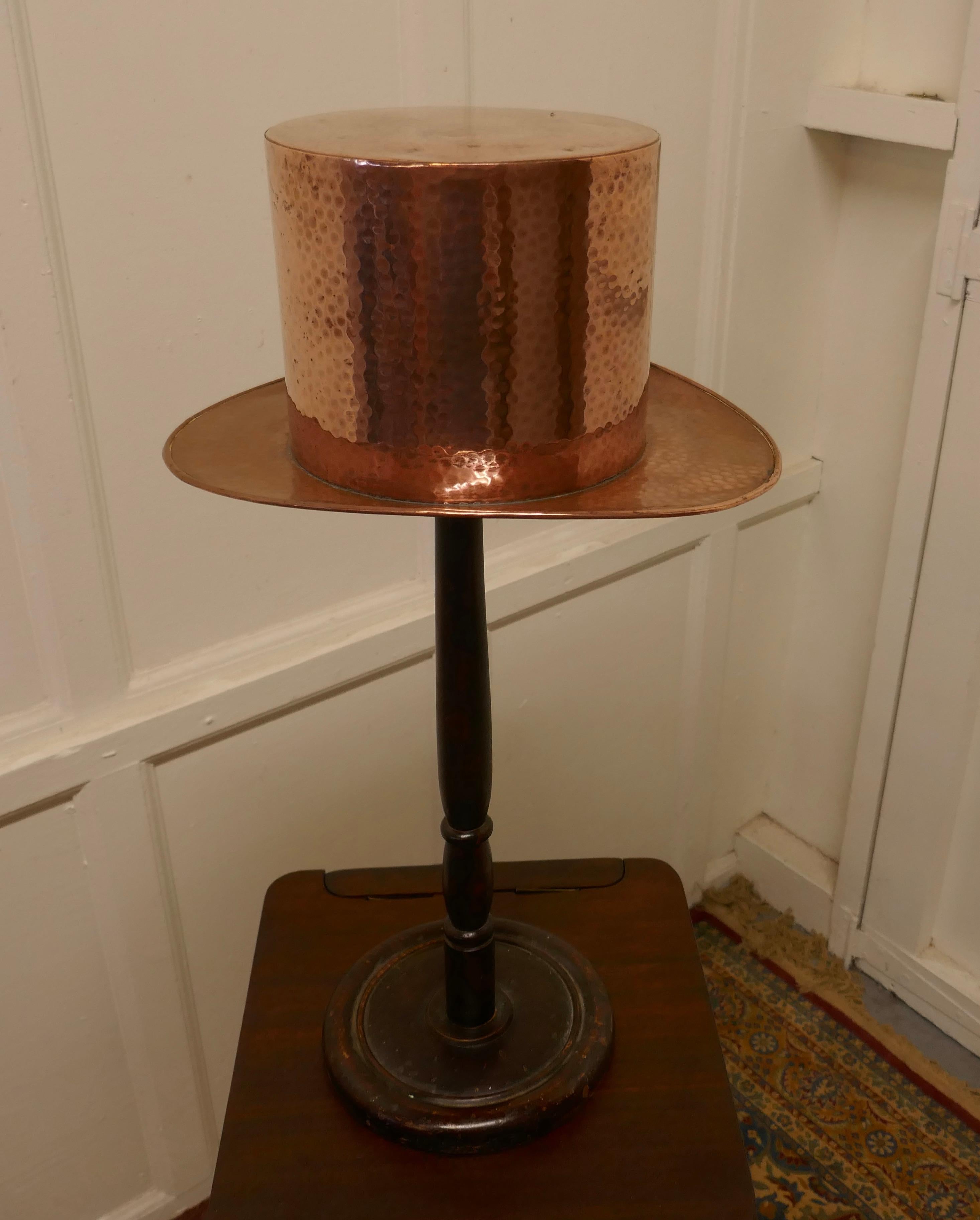 19th Century Arts and Crafts Copper Milliners Trade Sign, Copper Top Hat For Sale