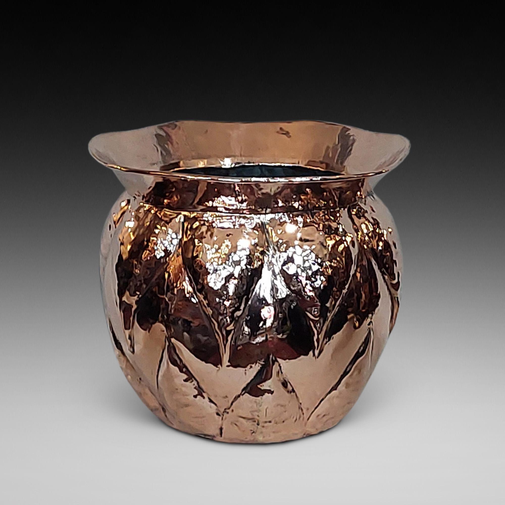 English Arts and Crafts Copper Planter Jardiniere For Sale