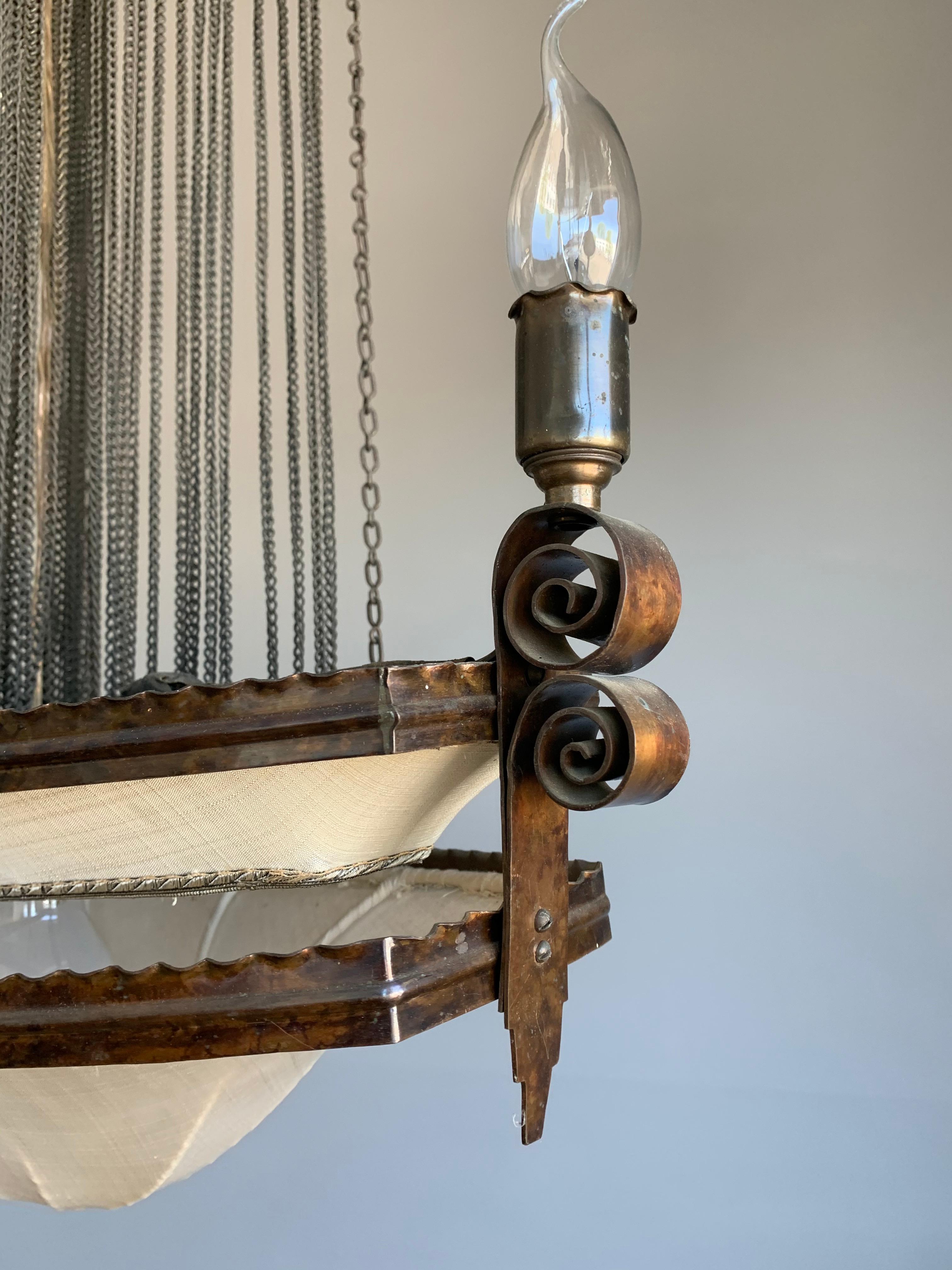 Lampadario di design Arts & Crafts Ship Vessel in rame di Winkelman & Van der Bijl in vendita 1