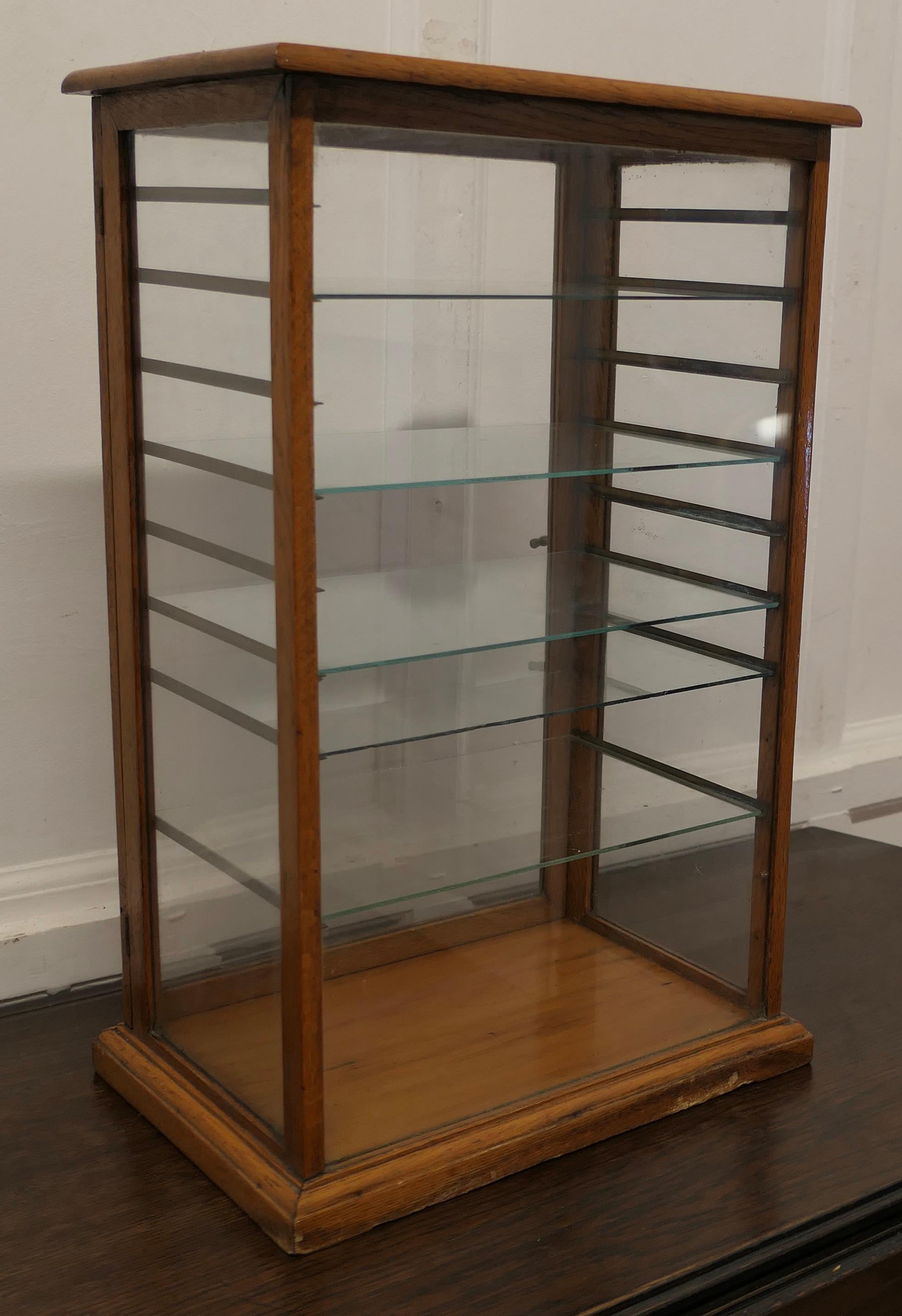 Late 19th Century Arts and Crafts Counter Top Shop Display Cabinet, Watches, Jewellery     For Sale
