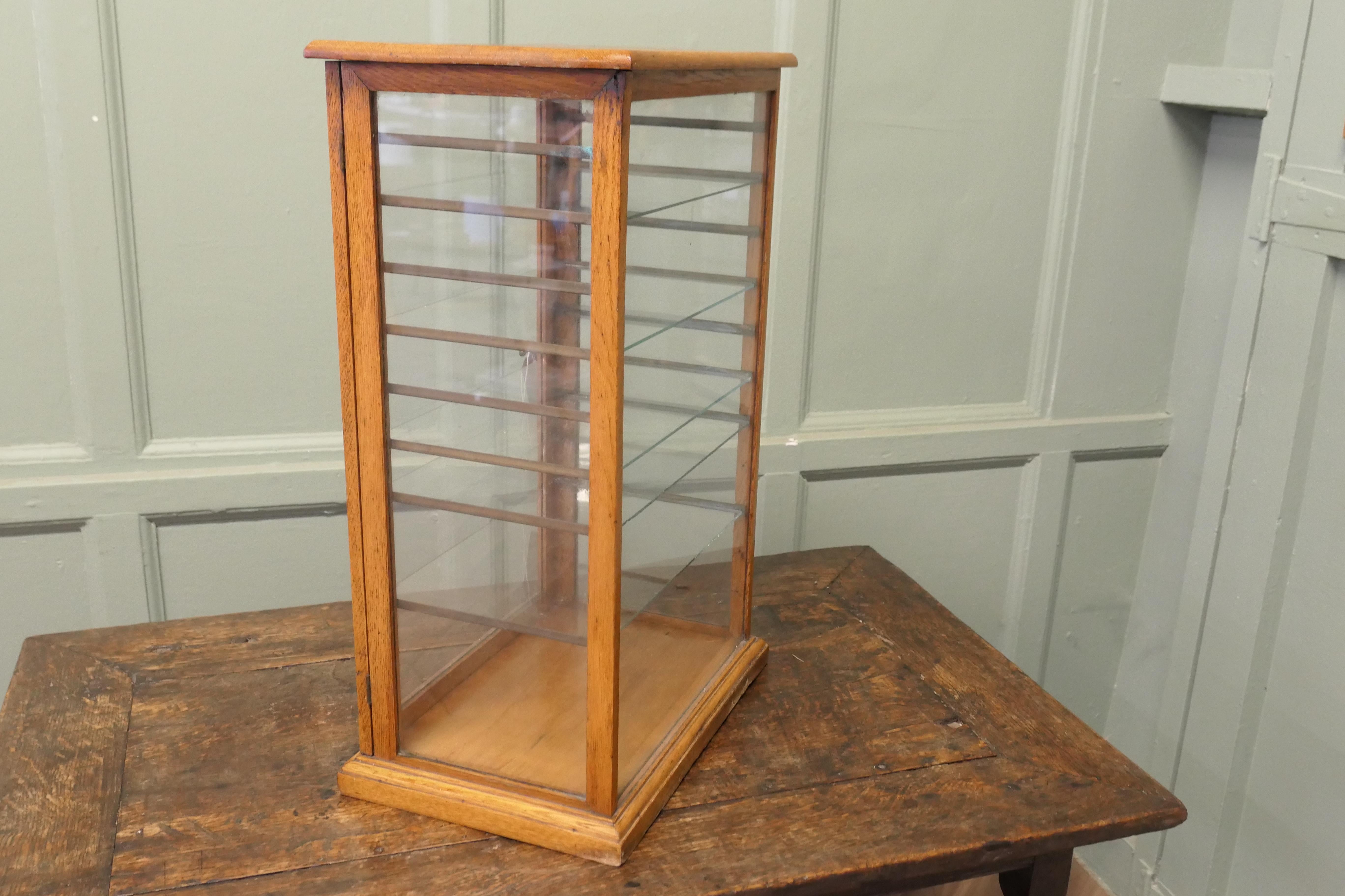 Early 20th Century Arts and Crafts Counter Top Shop Display Cabinet, Watches, Jewellery For Sale
