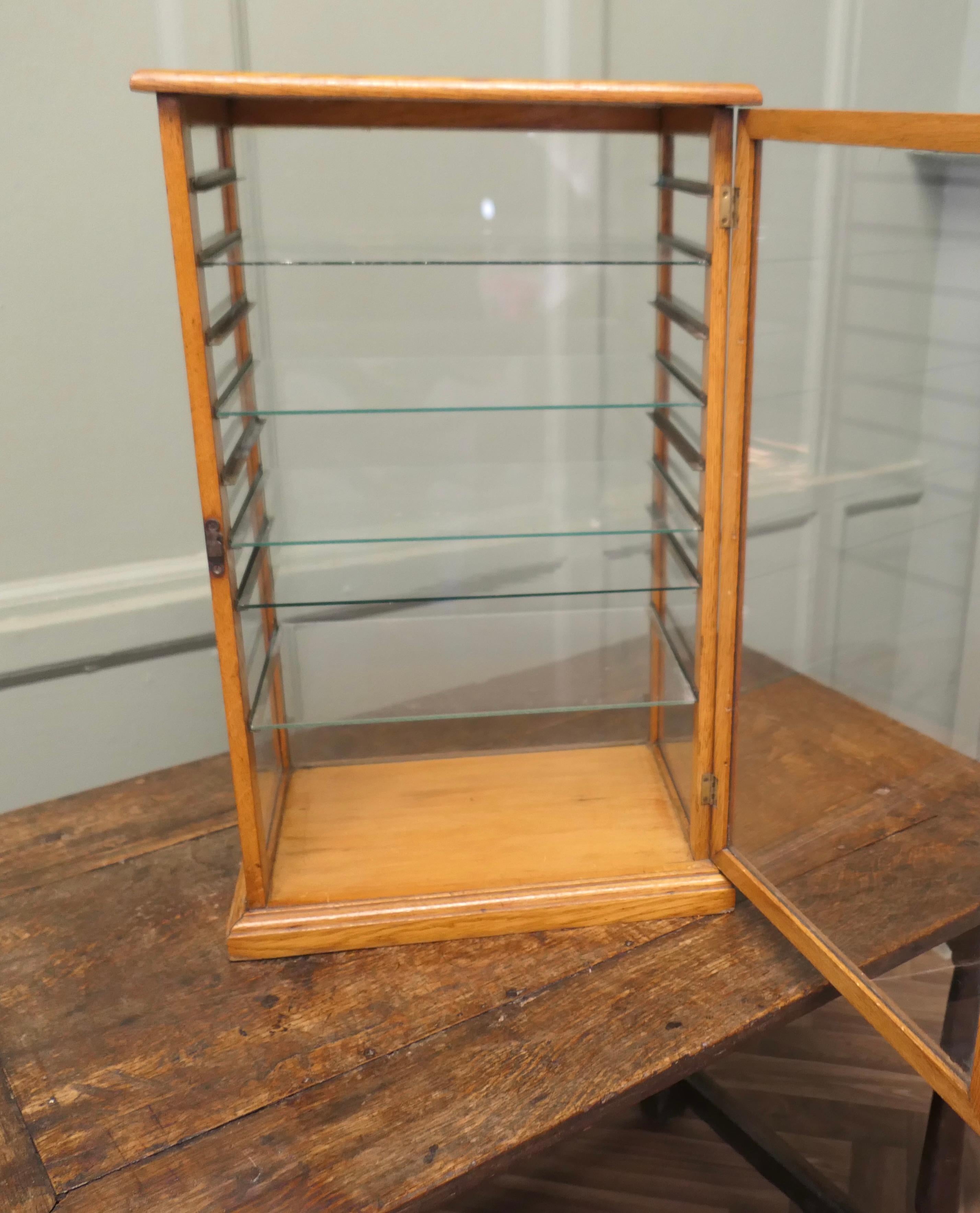 Arts and Crafts Counter Top Shop Display Cabinet, Watches, Jewellery For Sale 1
