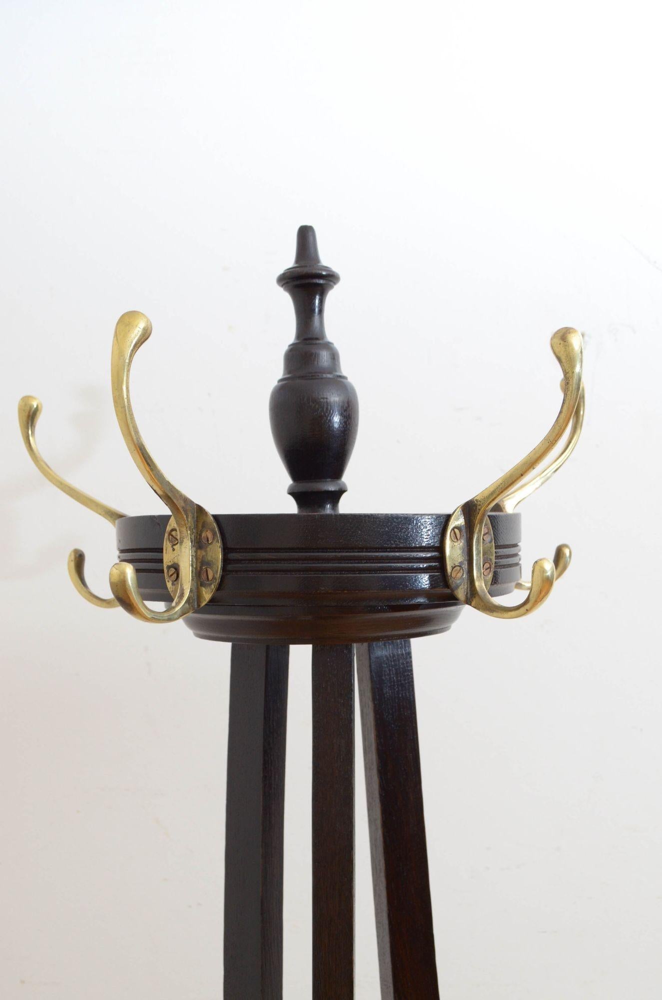 Arts And Crafts Ebonised Coat Stand In Good Condition In Whaley Bridge, GB