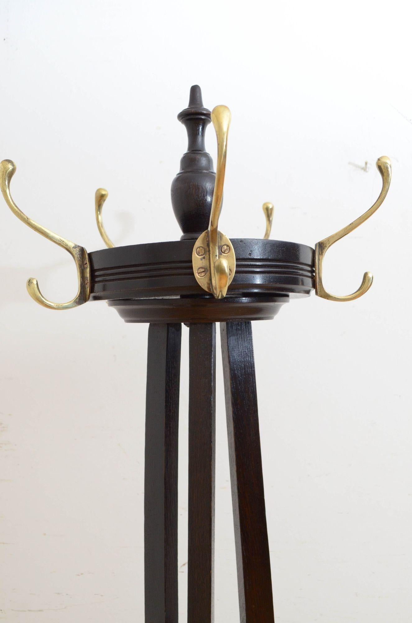 20th Century Arts And Crafts Ebonised Coat Stand