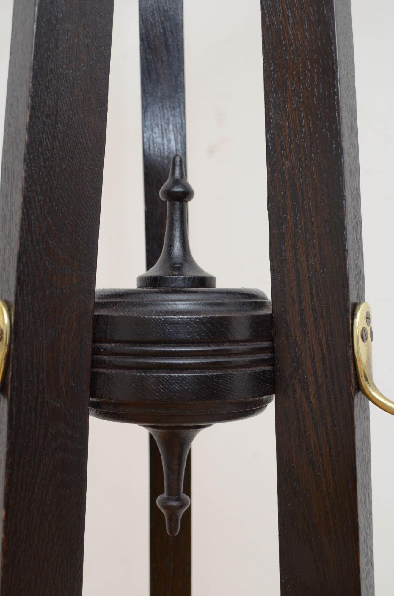 Arts And Crafts Ebonised Coat Stand 1