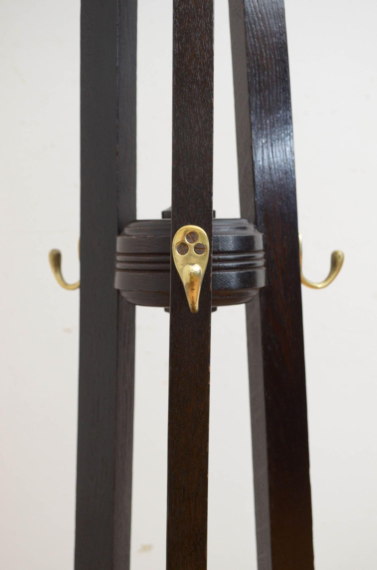Arts And Crafts Ebonised Coat Stand 2