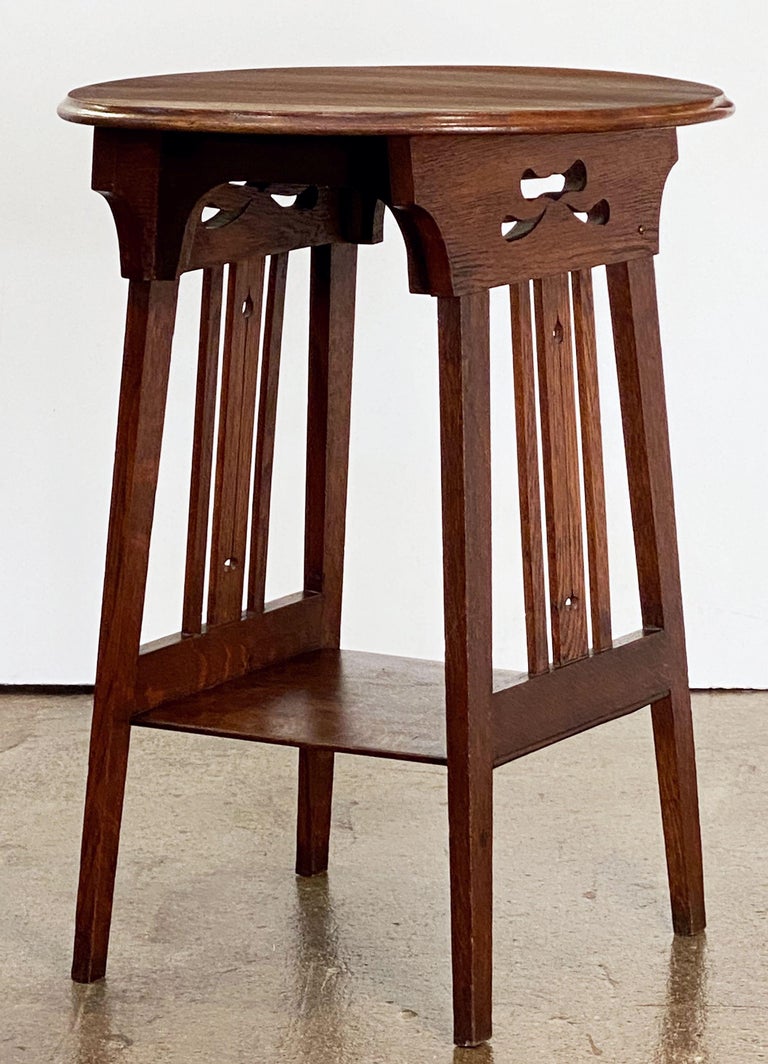 Arts and Crafts Era Round Occasional Table of Oak from England at 1stDibs | arts and crafts side ...