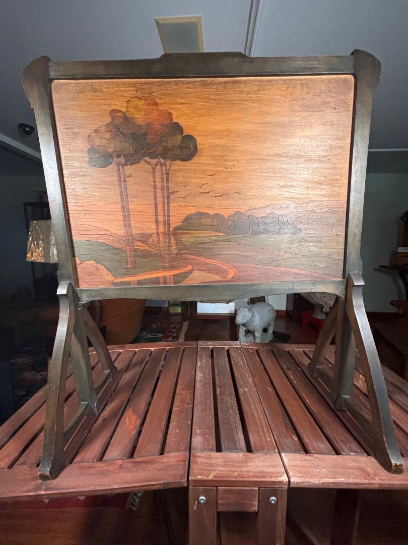 Arts and Crafts Arts And Crafts Fire Screen, Signed Arthur Grinnell 1854-1924 For Sale