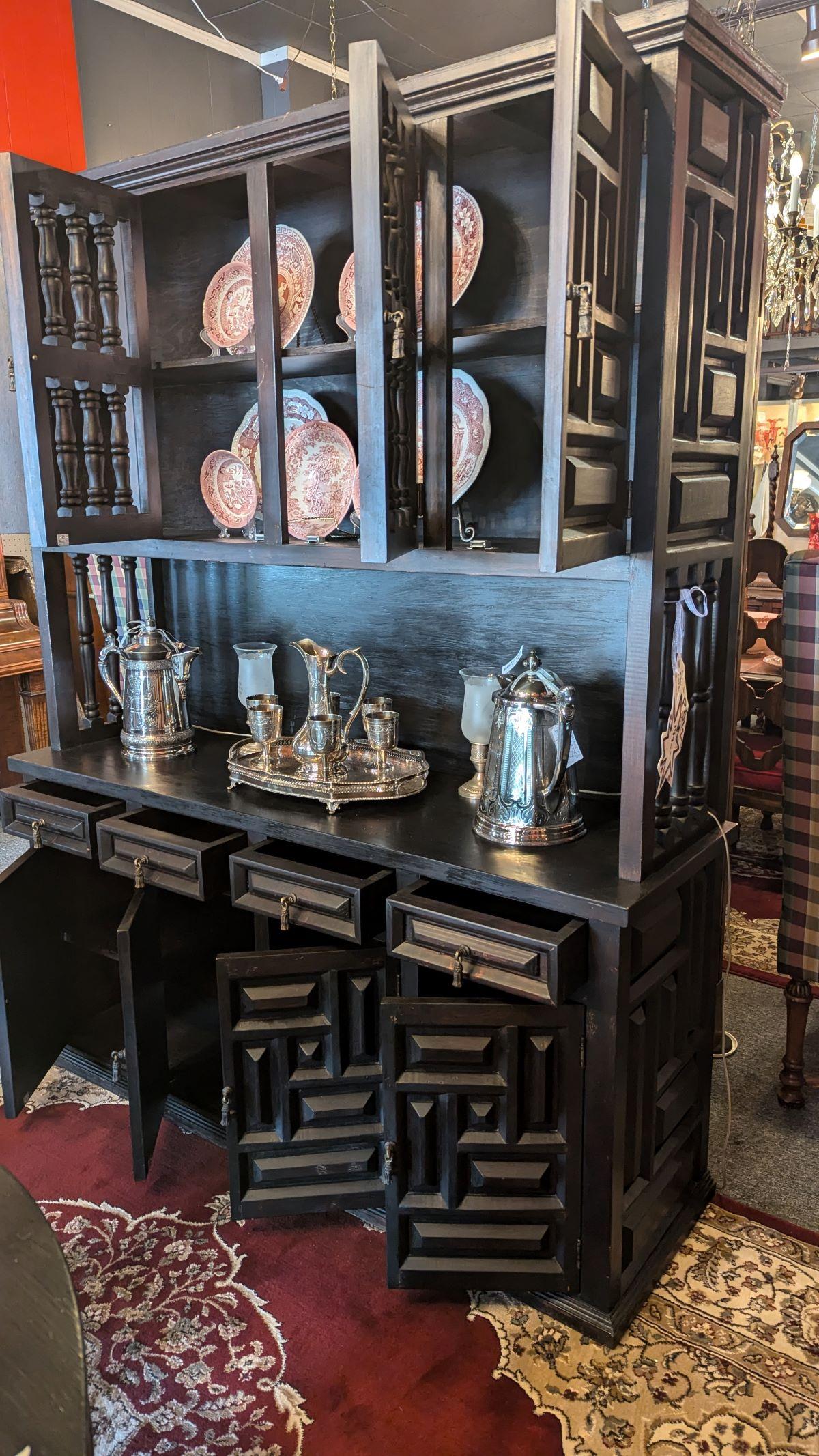 19th Century Arts and Crafts Flemish Ebonized Case For Sale