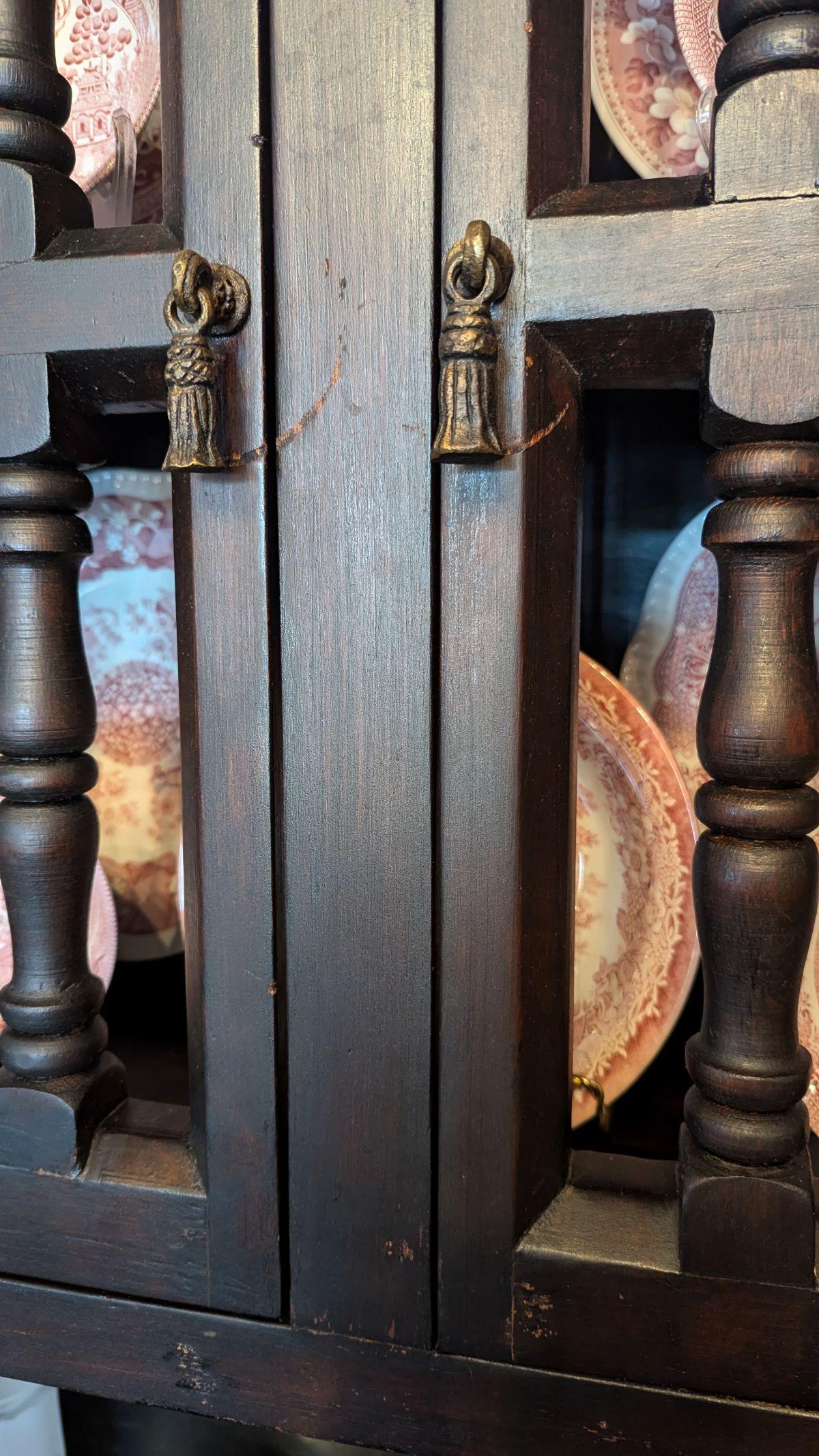 Hardwood Arts and Crafts Flemish Ebonized Case For Sale
