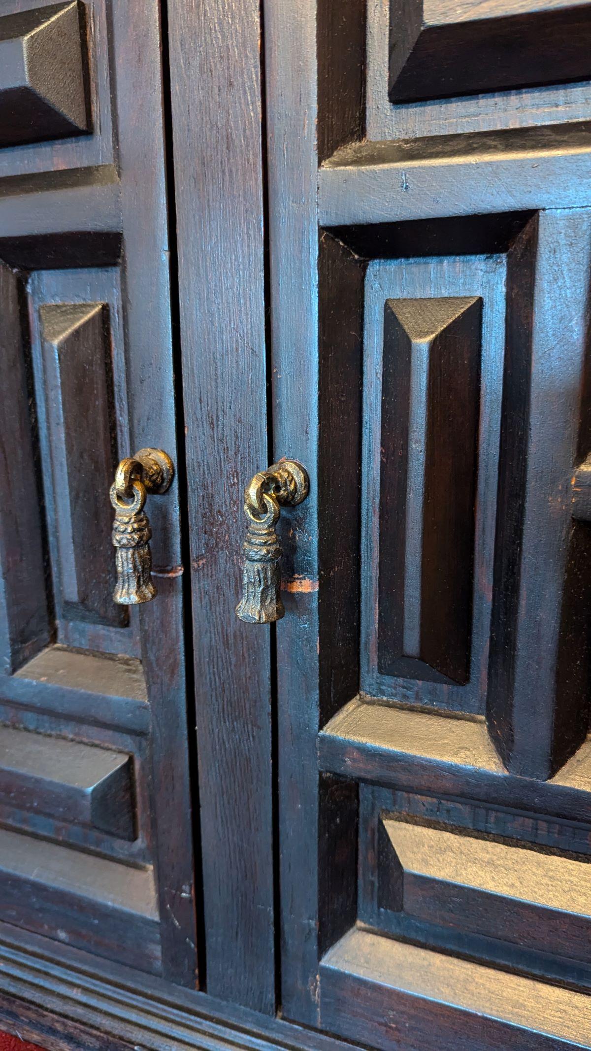 Arts and Crafts Flemish Ebonized Case For Sale 2