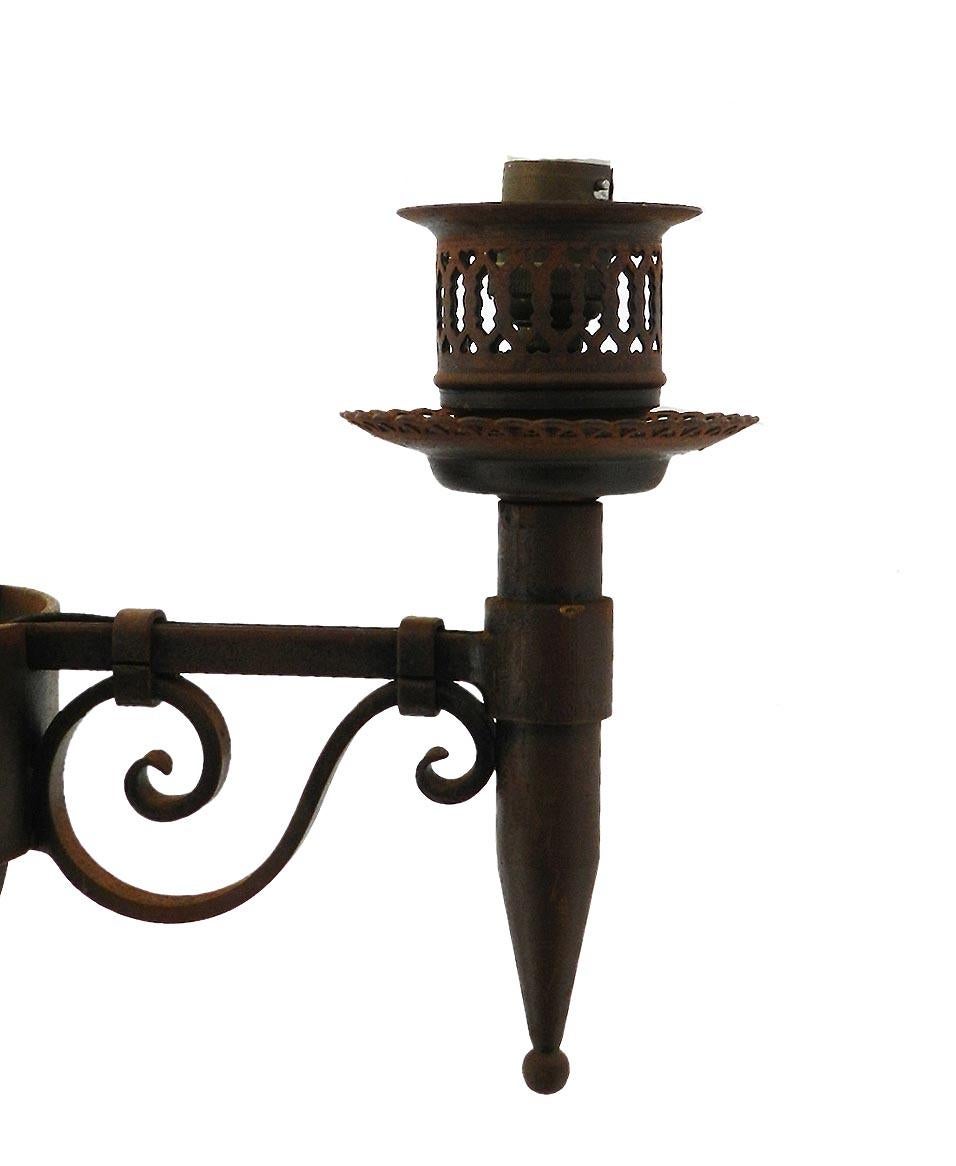 Forged Arts & Crafts Floor Lamp circa 1910 Wrought Iron