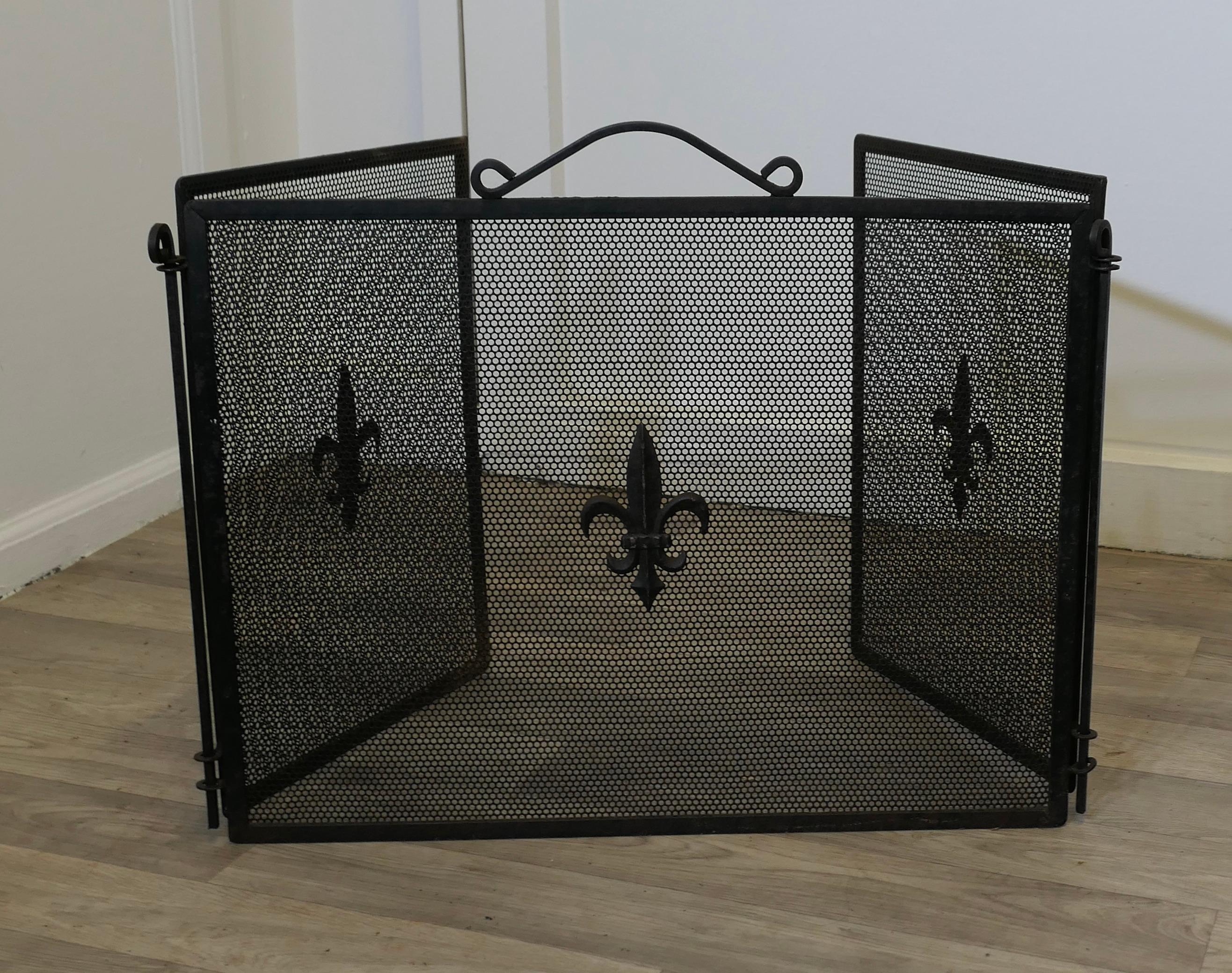 Fer Pare-feu pliable Craft, pare-étincelles en vente