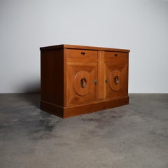 Arts and Crafts French 1930s Oak Buffet or Sideboard