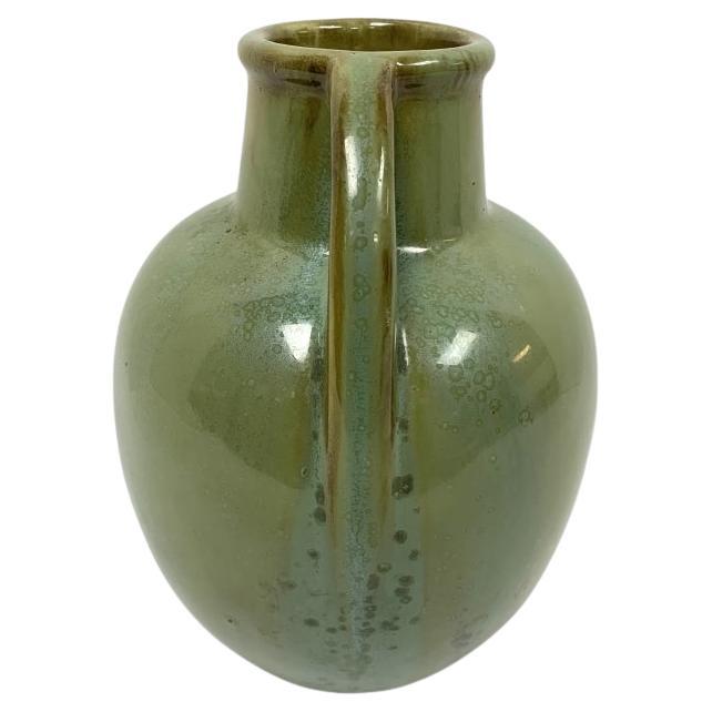 Vernissé Arts et métiers Fulper  Vase Dual Handle Pottery (1917-1927) en vente