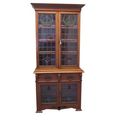 Arts and Crafts Golden Oak Bookcase This is a tall elegant piece