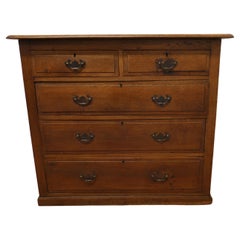 Arts and Crafts Golden Oak Chest of Drawers