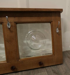 Arts & Crafts Golden Oak Coat Rack, Arts and Crafts Golden Oak Wall Rack