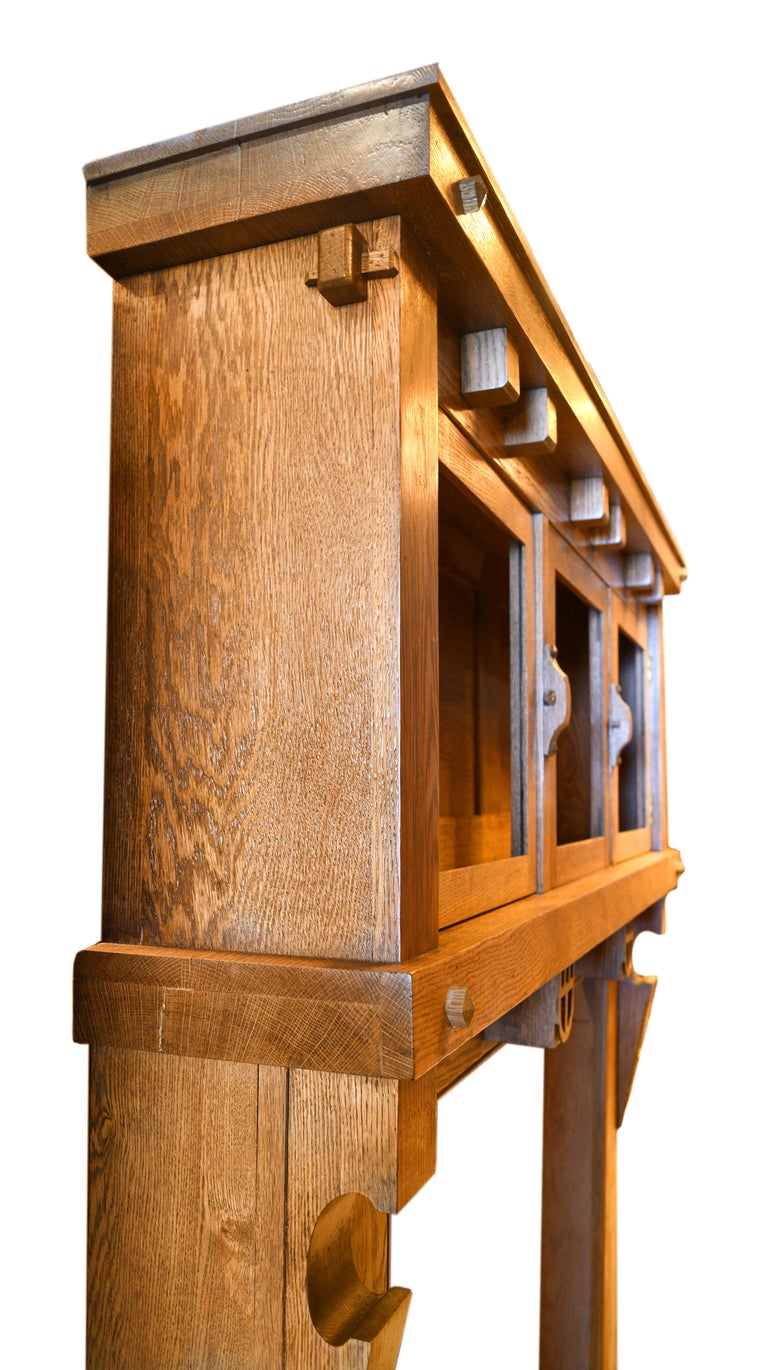 Arts and Crafts Golden Oak Fireplace Mantel at 1stDibs
