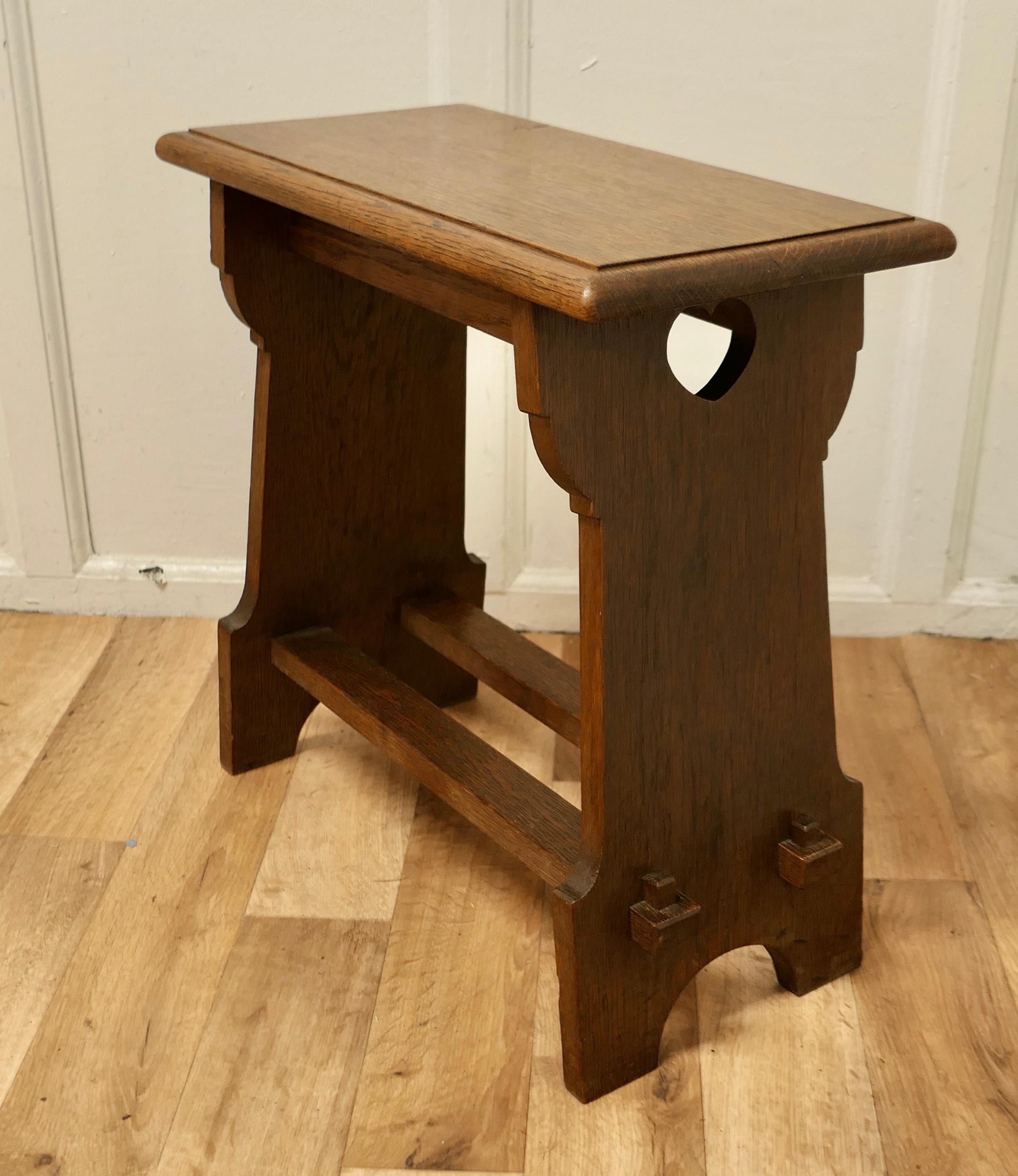 19th Century Arts and Crafts Golden Oak Joint Stool
