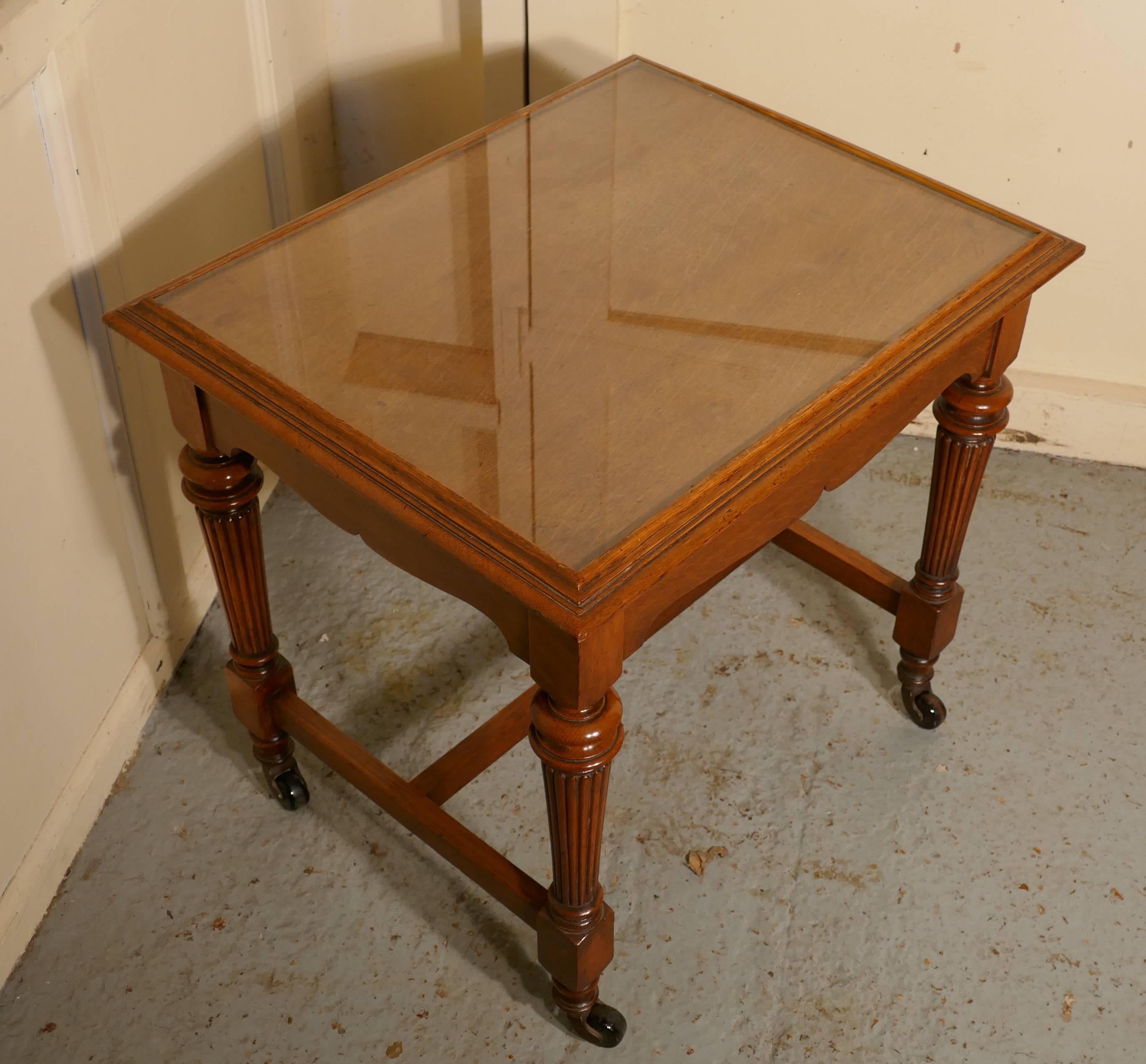 golden oak end tables