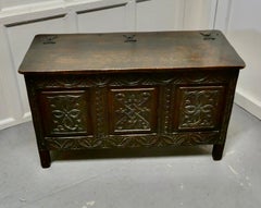 Arts & Crafts Gothic Carved Oak Coffer