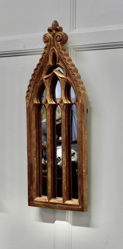 Arts & Crafts Gotisch Vergoldetes Kirchenfenster Spiegel